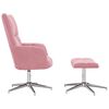 vidaXL Relaxsessel mit Hocker Rosa Samt