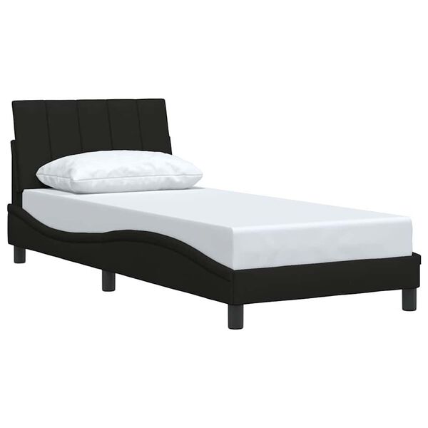 vidaXL Bettgestell ohne Matratze "Hanko" Schwarz 90x190 cm Stoff