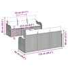 vidaXL Garten-Sofa-Set mit Kissen mit Speicher 7 pcs Beige und Creme