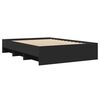 vidaXL Bettgestell Schwarz 135x190 cm Holzwerkstoff