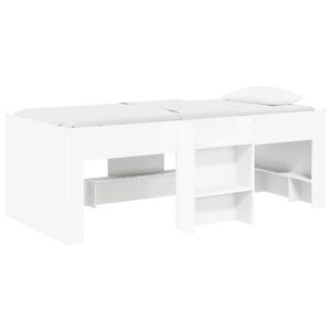 vidaXL Hochbett f&uuml;r Kinder Wei&szlig; 90 x 190 cm Holzwerkstoff