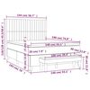vidaXL Boxspringbett mit Matratze Taupe 140x190 cm Stoff