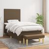 vidaXL Boxspringbett mit Matratze Dunkelbraun 80x200 cm Stoff