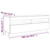 vidaXL 3-tlg. TV-Schrank-Set LED-Leuchten R&auml;uchereiche Holzwerkstoff