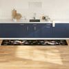 vidaXL K&uuml;chen Teppich Schwarz 300 x 60 cm Samt