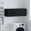 vidaXL Wandschrank Schwarz Eichen-Optik 100 x 36,5 x 35 cm