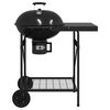vidaXL Outdoor Grill Mit Rad Schwarz 91 x 71 x 107 cm Metall