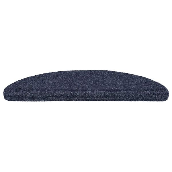 vidaXL Stufenmatten Selbstklebend 15 Stk. 56x17x3 cm Blau Halbrund