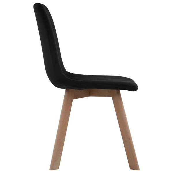 vidaXL Esszimmerst&uuml;hle 4 Stk. Schwarz Samt