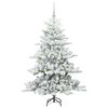 vidaXL K&uuml;nstlicher klappbarer Weihnachtsbaum Wei&szlig; 150 cm PVC und Stahl
