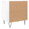 vidaXL Nachttische 2 Stk. Hochglanz-Wei&szlig; 40x35x47,5 cm Holzwerkstoff
