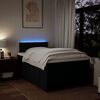 vidaXL Boxspringbett mit Matratze Schwarz 120x200 cm Stoff