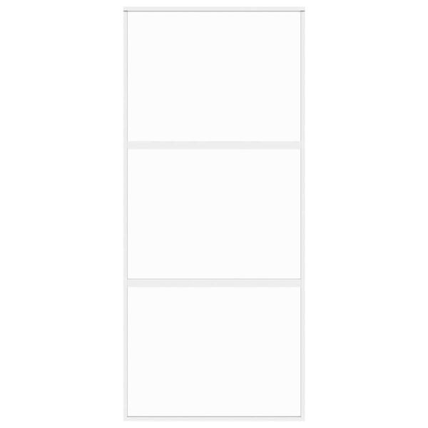 vidaXL Schiebet&uuml;r Wei&szlig; 90x205 cm Hartglas und Aluminium