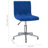 vidaXL B&uuml;rostuhl Drehbar Blau Samt