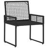 vidaXL Gartenm&ouml;bel-Set mit Kissen 3 pcs Schwarz und T&uuml;rkis