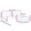 vidaXL Schlafsofa 2-Sitzer mit Fu&szlig;hocker Patchwork Stoff