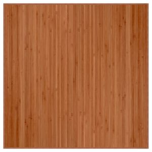 vidaXL Teppich Quadratisch Braun 100x100 cm Bambus