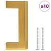 vidaXL M&ouml;belgriffe 10 Stk. Golden 64 mm Edelstahl