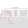 vidaXL Zaunpfosten Silber 10 x 0,4 m (19 x 19 mm Netz) Stahl