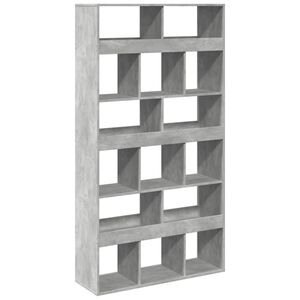 vidaXL B&uuml;cherregal Betongrau 100x33x187,5 cm Holzwerkstoff
