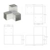 vidaXL Pfostenverbinder 4 Stk. Y-Form Verzinktes Metall 101 x 101 mm