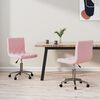 vidaXL Esszimmerst&uuml;hle 2 Stk. Drehbar Rosa Samt