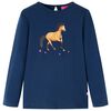 Kinder-Langarmshirt Marineblau 92