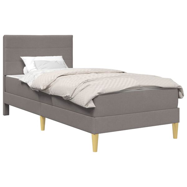 vidaXL Bettrahmen Taupe 80 x 200 cm Polyester