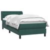 vidaXL Boxspringbett mit Matratze Dunkelgr&uuml;n 100x210 cm Samt