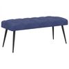 vidaXL Bank mit Knopfheftung Polizeiblau 110 x 40 x 46 cm Samt