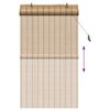 vidaXL Rollo mit Vorh&auml;ngen Natur 80 x 220 cm Bambus