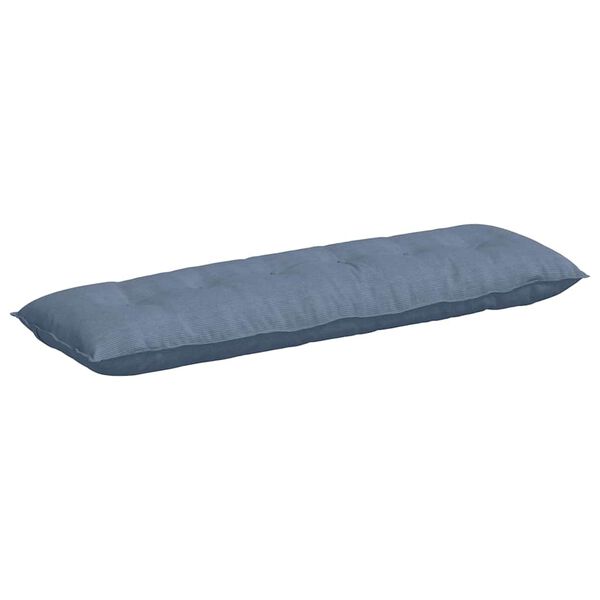 vidaXL R&uuml;ckenkissen Blau 160 x 50 cm Cordstoff