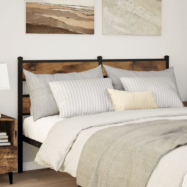 vidaXL Ersatz-Kopfteil R&auml;uchereiche 150 cm Eisen und Holzwerkstoff