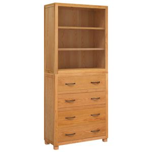vidaXL Aufbewahrungsm&ouml;bel-Set mit Regal 2 Stk. Natur 80 x 35 x 185 cm