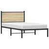 vidaXL Metallbett ohne Matratze Sonoma-Eiche 100x190 cm