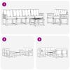 vidaXL Outdoor-Sofagarnitur mit Kissen 7 pcs Natur und Beige