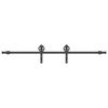 vidaXL Schiebet&uuml;rbeschlag-Set 200 cm Stahl Schwarz