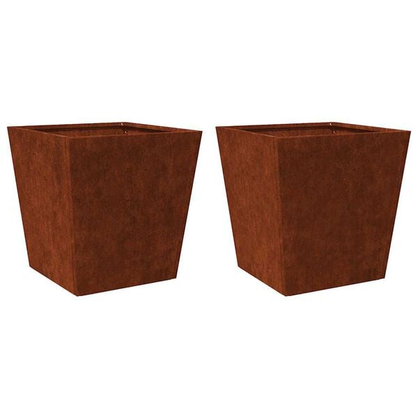 vidaXL Pflanzk&uuml;bel 2 Stk. 40x40x40 cm Wetterfester Stahl