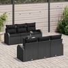 vidaXL Gartensofa-set Schwarz 55 x 55 x 37 cm Poly-Rattan