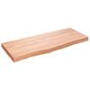 vidaXL Waschtischplatte Hellbraun 100x40x(2-6) cm Massivholz Behandelt