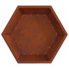 vidaXL Feuerstelle Braun 75 x 75 x 28 cm Wetterfeststahl