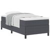 vidaXL Boxspringbett Dunkelgrau 100 x 200 cm Cordstoff