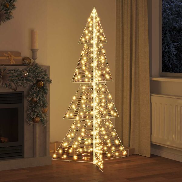 vidaXL Weihnachtsbaum mit 240 LEDs Warmes Wei&szlig; 180 cm PET