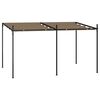 vidaXL Pavillon mit Ausziehbarem Dach 400x300x233 cm Taupe