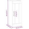 vidaXL Wandschrank R&auml;uchereiche 34,5x34x90 cm