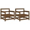 vidaXL Gartenst&uuml;hle 2 Stk. Honigbraun Massivholz Kiefer