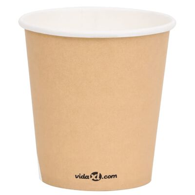 vidaXL Kaffee-Pappbecher 200 ml 250 Stk. Braun