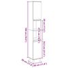 vidaXL Badschrank Altholz-Optik 30x30x190 cm Holzwerkstoff