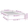 vidaXL Massivholzbett mit LEDs Schwarz 75x190 cm