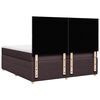 vidaXL Boxspringbett mit Matratze Dunkelbraun 200x200 cm Stoff